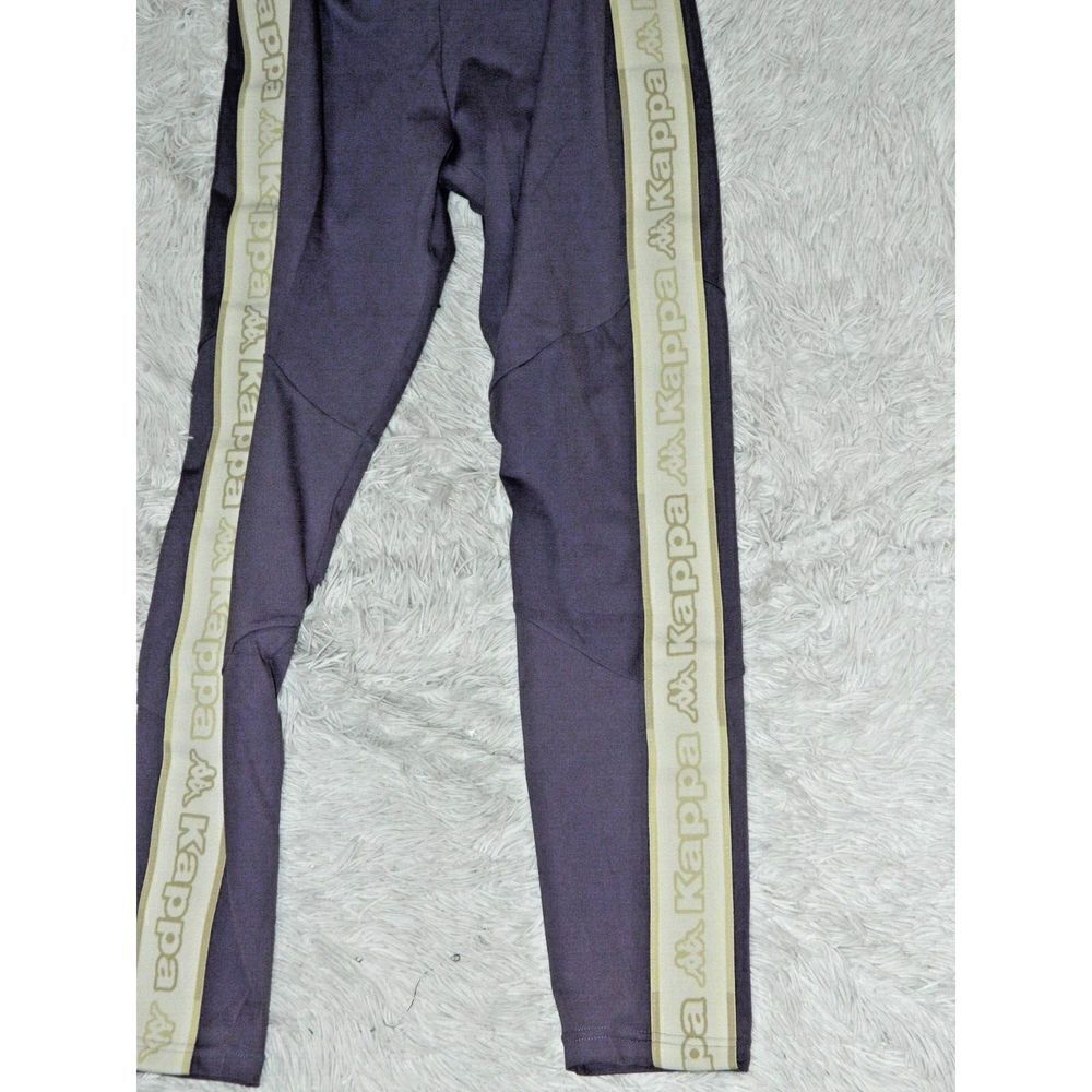Kappa Track Pants Women's Size Medium Purple Spellout Fitted Pants - Picture 4 of 11